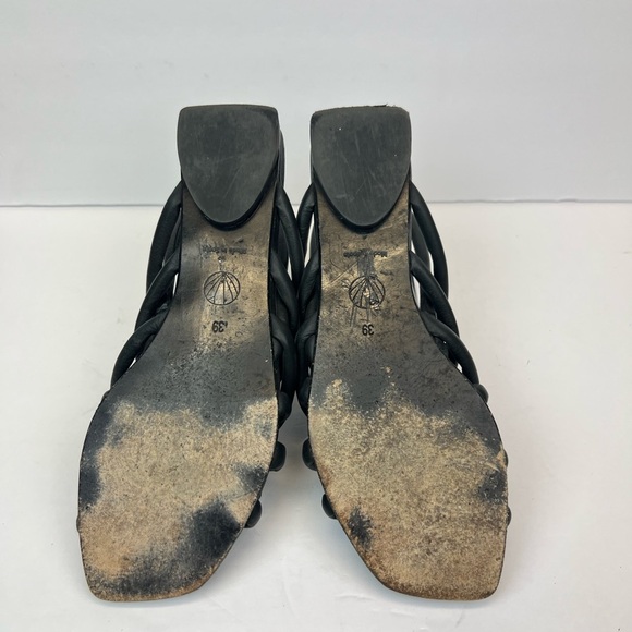 COCLICO Black Strappy Sandals US 8 Euro 39 Leather Made In Spain. - Picture 7 of 12